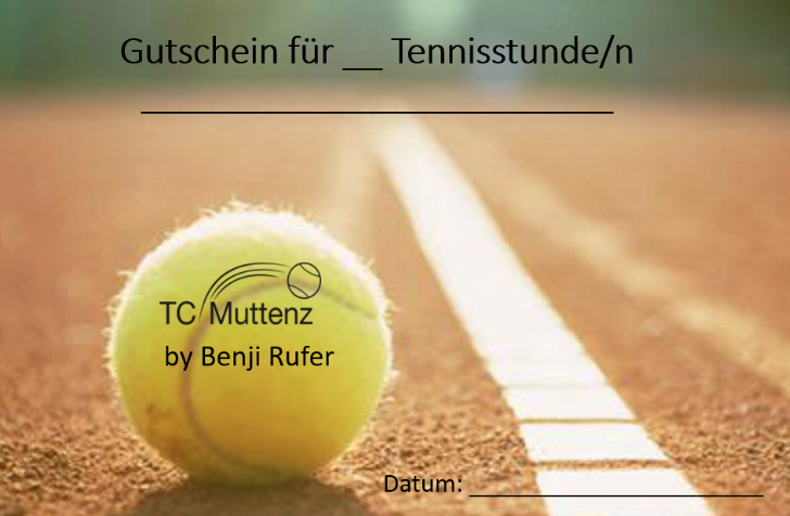 Gutschein Tennisstunde SS